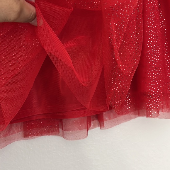 Way to Celebrate Valentines Girl Tutu Mesh skirt L(10-12) Brilliant Red - Picture 5 of 9